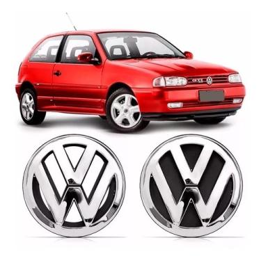 Imagem de Kit Emblema Logo Grade Mala Volkswagen Gol 1995 A 1999
