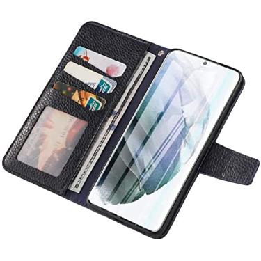 Imagem de KOSSMA Capa de telefone flip carteira porta-cartão, para Apple iPhone 13 Mini (2021) 5,4 polegadas fecho magnético capa fólio de couro [suporte] (cor: azul)