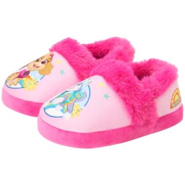Imagem de Nickelodeon Pantufas unissex de pelúcia da Patrulha Canina Skye e Everest (bebê/criança pequena), Skye Everest Big Head, 20/21 BR