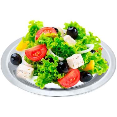 Imagem de Travessa De Salada E Petiscos Oval Funda Em Aço Inox - Clink