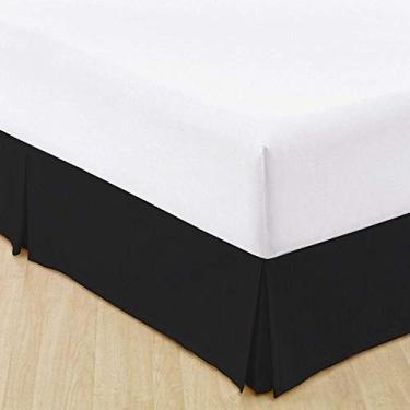 Imagem de Saia para cama box Casal Jade Preta | Admirare