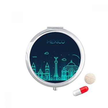 Imagem de Porta-comprimido detalhado da cidade nacional do México, caixa de armazenamento de remédios