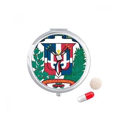 Imagem de Porta-comprimidos com emblema nacional da República Dominicana, porta-remédios