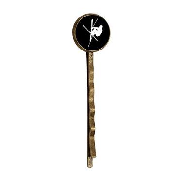 Imagem de Skateboarding Black Sport Outline Retro Metal Hair Bobby Pin Headwear