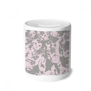 Imagem de DIYthinker Pôster fashion de gato protege o amante de animais de estimação, caixa de dinheiro caixa de cerâmica porta-moedas presente de cofrinho