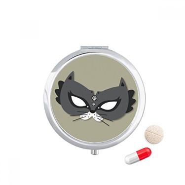 Imagem de Caixa de comprimidos Black Cat Head Happy Carnival of Venice para guardar remédios