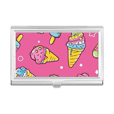Imagem de Porta-cartões de visita Star Pink Sugar picolé sorvete e porta-cartões