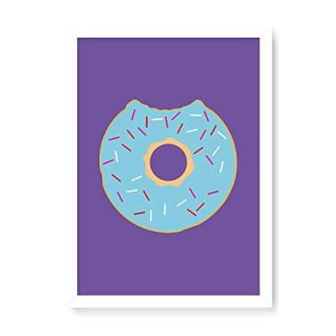 Imagem de Arte Maníacos Quadro Decorativo Donut Aul - 23x16,25cm (Moldura em laca branca)