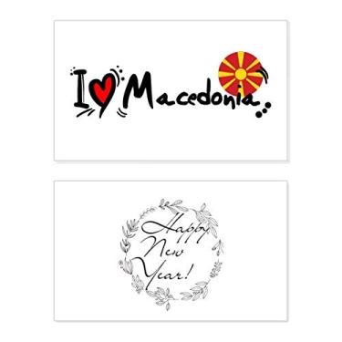Imagem de I Love Macedônia Bandeira da Palavra Love Ilustração Coração Ano Novo Festival Cartão Bless Mensagem Presente