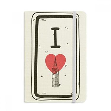 Imagem de Caderno com estampa de palavras "I Love London com capa dura em tecido oficial