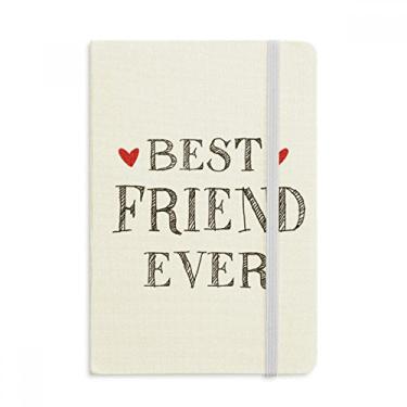 Imagem de Caderno de coração Best friend ever com a frase "Best friend ever", capa dura em tecido