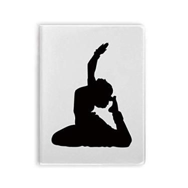 Imagem de Diário de capa macia para caderno esportivo Yoga Pavão Arte Dançarina