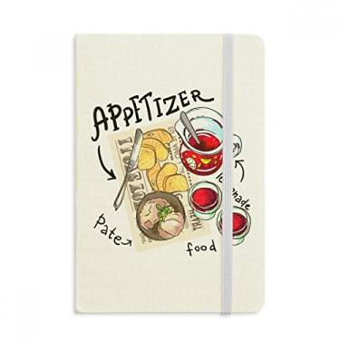 Imagem de Appetizer Lemonade Steak France Caderno Oficial Tecido Rígido Diário Clássico