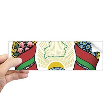 Imagem de DIYthinker Adesivo retangular de para-choque com emblema nacional da Bielorrússia Minsk para janela