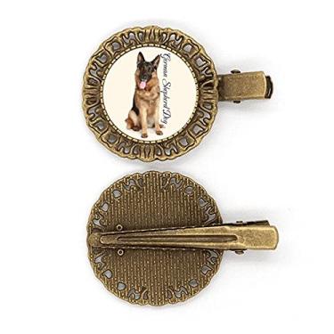 Imagem de Broche de cabelo de Pastor Alemão Nacional Animal Grampo de cabelo Presilha