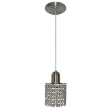 Imagem de Pendente de Cristal Redondo com 168 Pedras de Cristal em Aluminio Escovado