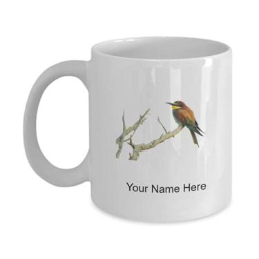 Imagem de Caneca de pássaro personalizada, copo de café de pássaro, ideia de presente de pássaro, copo de pássaro personalizado, caneca de café de 325 ml