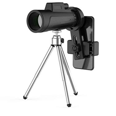 Imagem de Telescópio monocular, monóculo 12x50 HD de alta potência para adultos que observam pássaros com suporte para smartphone e tripé para viagens em acampamento