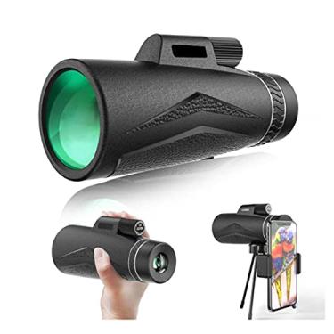 Imagem de Telescópio monocular 12X50 de alta definição com suporte para smartphone e tripé Telescópio monocular HD Dual Focus para observação de pássaros, caminhadas, acampamento