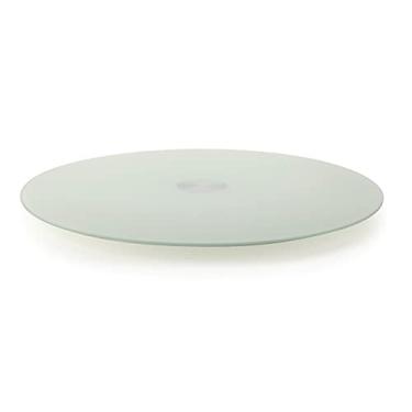 Imagem de Centro De Mesa Giratório Ø80cm Vidro Branco F Collection - Forma