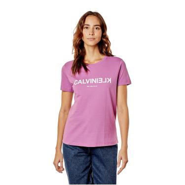 Imagem de Camiseta estampa localizada, Calvin Klein, Feminino, lilás escuro, G