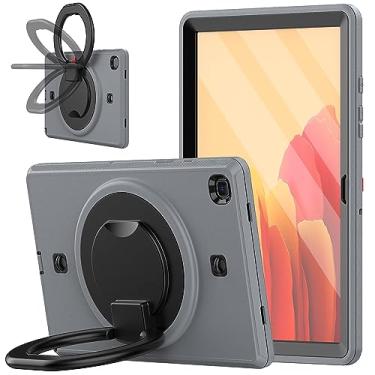 Imagem de Tampa do caso da tabuleta Compatível com Samsung Galaxy Tab A7 Case de 10,4 polegadas (2020 SM-T500/T505) Capa protetora para tablet com protetor de tela, suporte/alça giratório de 360° - capa proteto