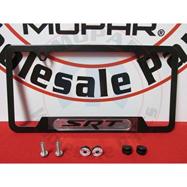Imagem de Moldura para placa de licença Mopar com logotipo SRT preto acetinado - 82214921