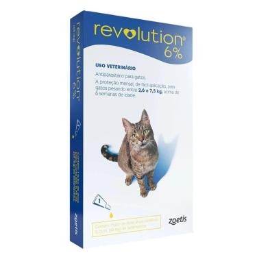Imagem de Antipulgas Revolution 6% Gatos 2,6 A 7,5Kg