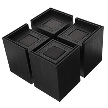 Imagem de 4pcs Heightening Pads Heavy Duty Chair Heavy Duty Table Legs Couch Foot Rest White Twin Bed Risers for Couch Legs Bed Lifts Risers Desk Riser Blocks Table Risers Bed Risers 4 Inch