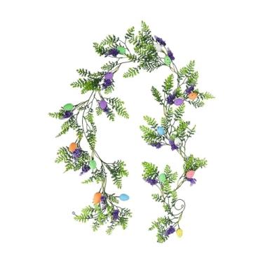 Imagem de Garende Guirlanda de ovo de páscoa artificial floral guirlanda de ovo suprimentos de dia de páscoa guirlanda de ovo de páscoa para cornijas, estilo B