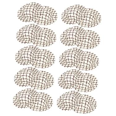 Imagem de HEMOTON 80 Peças chapéu de palha trançado acessórios de teatro mini mexicano chapéus ornamento decoração de chapéu tecido prop DIY chapéu pequeno delicado adereços Brinquedo bebê decorar