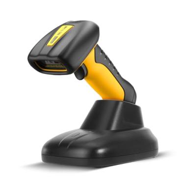 Imagem de NETUM Scanner de código de barras QR industrial Bluetooth atualizado com base de carregamento, leitor de código de barras 2D 1D sem fio, 2600 mAh, proteção contra quedas, à prova de poeira, mãos