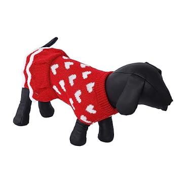 Imagem de Sosoport roupas para animais de estimação fantasias do Dias das Bruxas suéter de gato saia suéter rosa Suprimentos para animais de estimação pano de cachorro Natal camisa vermelho
