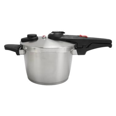 Imagem de Panela de Pressão Elétrica 304 de Aço Inoxidável Multifogão Com Válvula de Ajuste de Pressão para Cozimento Rápido Ideal para Fogão de Indução (4L)