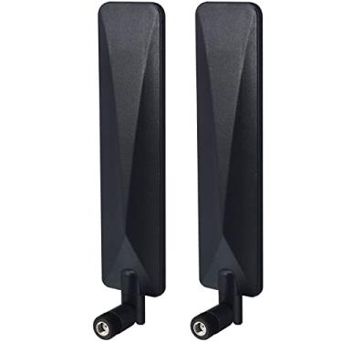 Imagem de Antena WiFi Dual Band 2,4 GHz 5,8 GHz 12 DBI RP SMA Router Omni Antena para PCI-E WiFi Router Computador Sem Fio Placa de Rede USB Roteador Hotspot PC Desktop Repeater FPV UAV Drone Pacote com 2