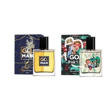 Imagem de Kit 2 perfumes EDP amadeirados coringas Go Man - ideal para o dia a dia, noite, jantares, encontros, para marcar presença