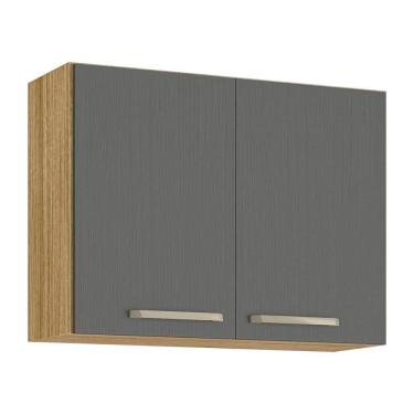 Imagem de Armário Kits Paraná Ametista 2 Portas 80cm 763-8977 Freijo/gris