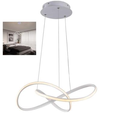 Imagem de Lustre Pendente 3000K LED Arco Infinito Perfil Hall de Entrada Decoraçao Sala Recepçao...