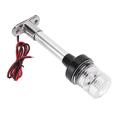 Imagem de Luz de Sinalização de Vela Branca LED 8 pol. 360 ° Lâmpada de âncora Redonda para Barco