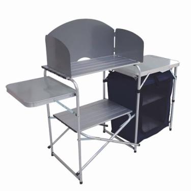 Imagem de NTK, Mesa com Armário, Serena, Alumínio e MDF, Camping e Área Externa, Prática e Resistente