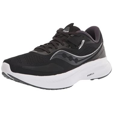 Imagem de Saucony Tênis de corrida masculino Guide 15, Preto/branco, 39