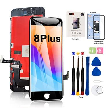 Imagem de EFAITHFIX Tela LCD de substituição para iPhone 8 Plus de 5,5 polegadas, montagem completa, digitalizador de tela sensível ao toque 3D com câmera frontal + alto-falante de fone de ouvido + sensor de proximidade + kit de ferramentas de reparo para A1864, A1897, A1898
