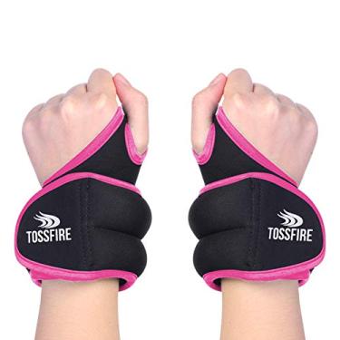 Imagem de Conjunto de pesos de pulso de 1,8 kg (0,6 kg cada) para braço de polegar para mulheres e homens, ótimo para corrida, musculação, treinamento, ginástica, aeróbica, exercícios cardiovasculares, rosa