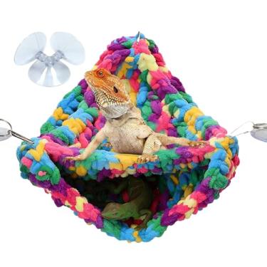 Imagem de Acessórios para tanque de dragão barbudo, rede de répteis de camada dupla - Cama de balanço Roupa de cama macia para terrário - Rede de répteis para lagartos cobras camaleões papagaios lagartixas