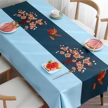 Imagem de Toalha de mesa costurada colorida à prova d'água capa de mesa de jantar festa de casamento toalha de mesa retangular decoração de cozinha para casa, ZBQ8214 (19), 140, 180 cm