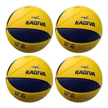 Imagem de Kit Bola De Vôlei Kagiva 2.6 Super Macia 4 Bolas Voleibol