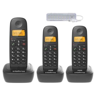 Imagem de Combo Telefone Sem Fio Digital TS2513 Bina 2 Ramal Adicional - Intelbr
