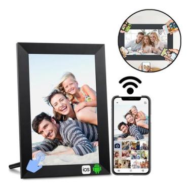 Imagem de Porta Retratos Fotos Videos Digital Inteligente Wifi Tela Lcd Touch Sc