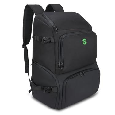 Imagem de SAVIOUR Pacote de transporte de acessórios de DJ – Bolsa de equipamentos grande para músicos solo, equipamentos de DJ, suportes de microfone e cabos – Mochila durável