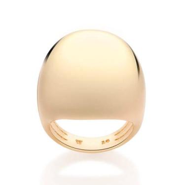 Imagem de Anel banhado ouro 3x 24k 18k e 22k feminino rommanel grande maxi bombê